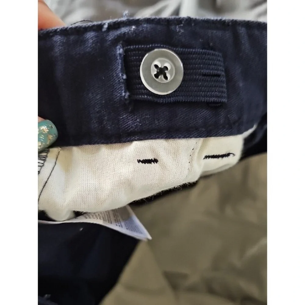 Old Navy Boys 12 Slim Built-In Flex Chino Shorts Bundle Navy Blue Gray 2 Pack